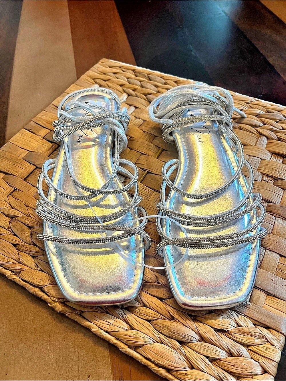 Silver Strappy Sandals